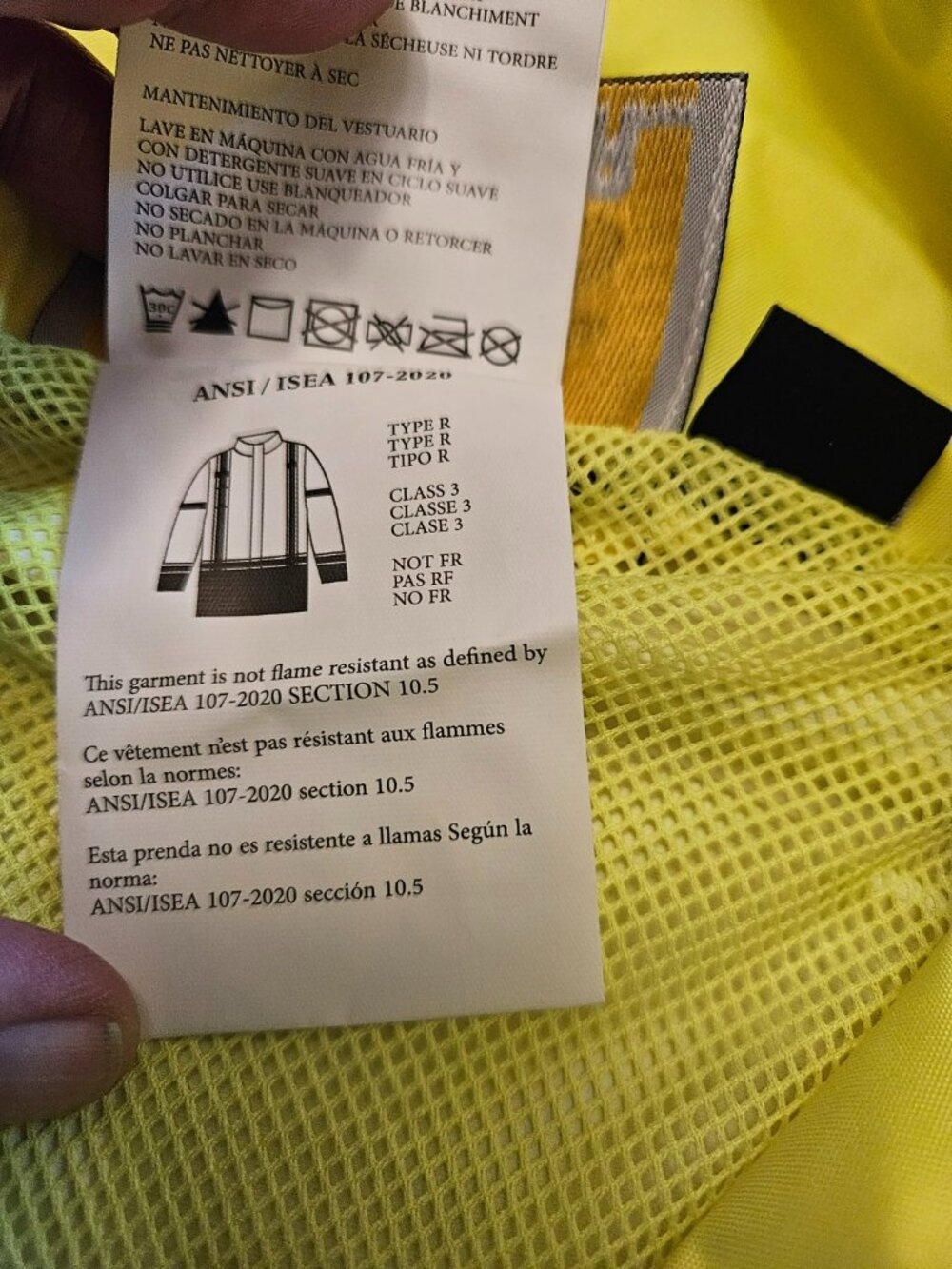 Holmes Workwear ANSI Class 3 Type R Hi Vis Rain Suit large Waterproof Reflect - Picture 9 of 10